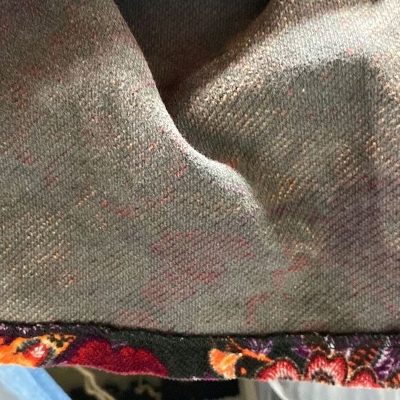 Free People Floral Boho Corduroy Shirred Elastic Waist Colourful Y2K  Mini Skirt - Picture 7 of 10